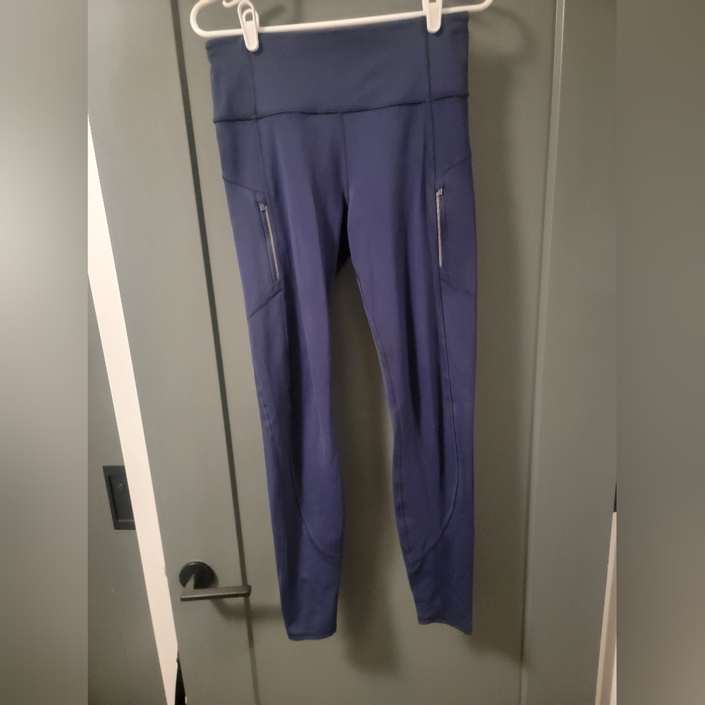 Athelta Rainer Reflective Tight Medium  Tall Navy